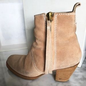 Acne Pistol Boots in Warm-Sand Suede